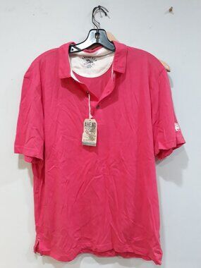 Ahead USA  Men's Golf Shirt Pink Size L NEW WITH TAGS!
